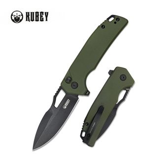 KUBEY RDF Pocket Knife - Green & Black