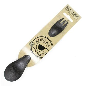 BUYS S14K SPORT Black fork + teaspoon 20.5 cm, black