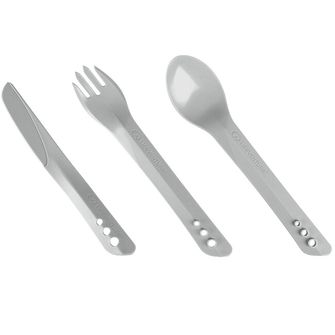 Lifeventure plastic cutlery Ellipse Cutlery Set, light grey