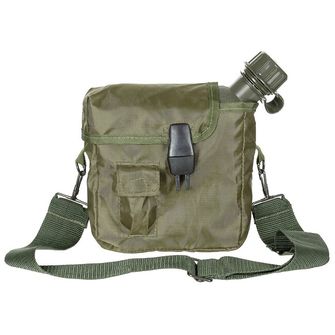 MFH US Canteen, angular, with cover, OD green, 2 Qt