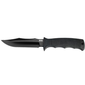 SOG Fixed knife SEAL PUP ELITE - NYLON SHEATH - Black TINI, STRAIGHT EDGE